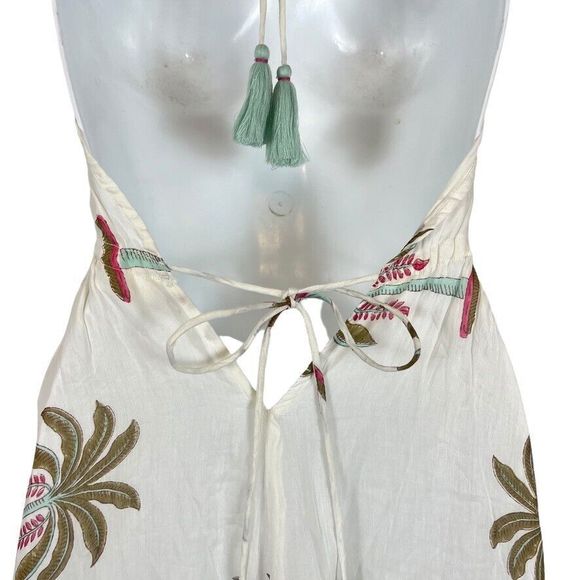 Roberta Roller Rabbit Morjim Palm Venezia Maxi Silk & Cotton Womens Dress NWT L - Picture 12 of 16